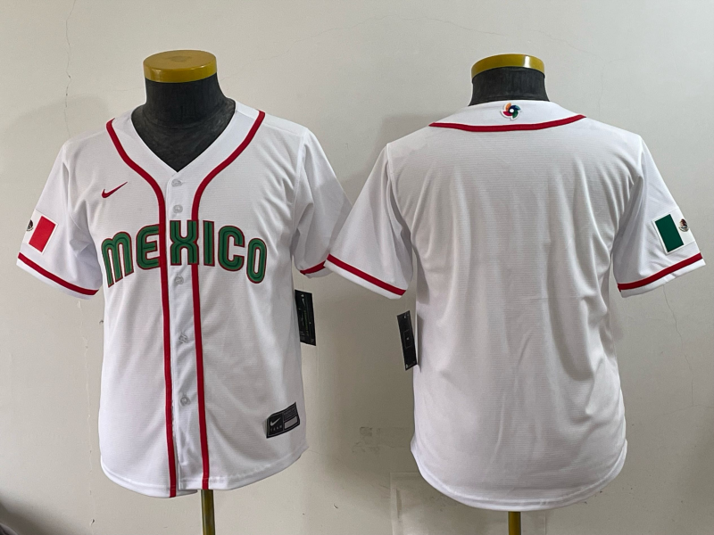Youth 2026 World cup white MLB jersey 05610075